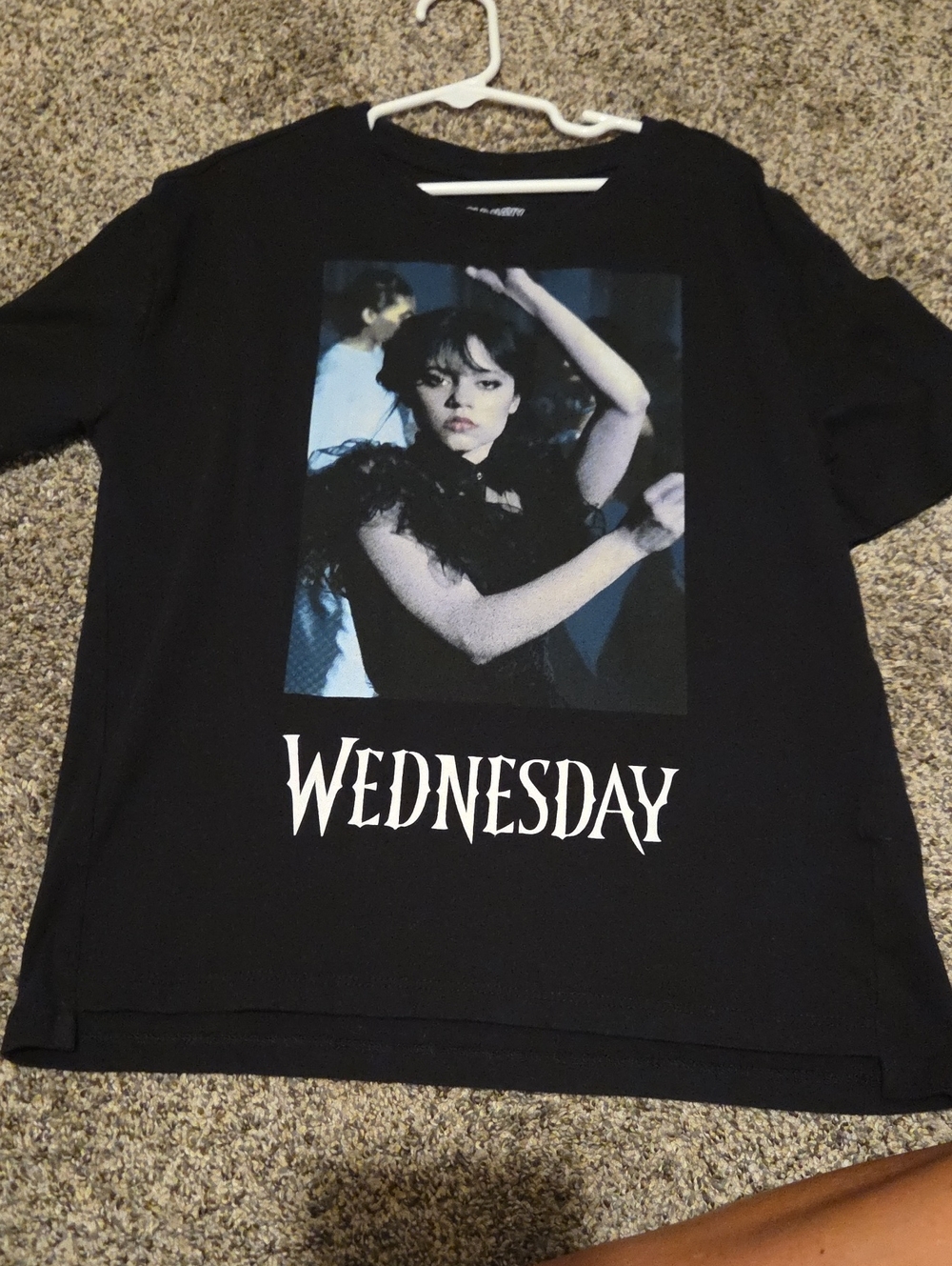 Old Navy Black 'Wednesday' Graphic Short Sleeve Tee